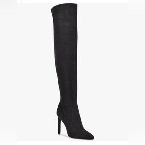 NINE WEST Womens Over-The-Knee Boot - 8.5 Black Suede